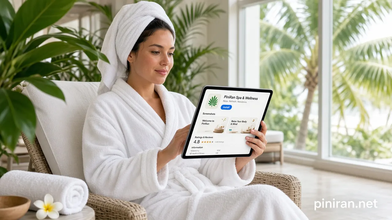 لانج اسپا با تبلت برای نصب اپ شرط بندی